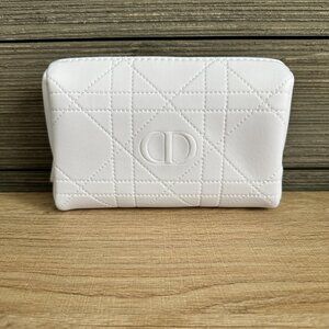 NEW & LIMITED DIOR Beauty White Makeup Bag Cosmetic Pouch 7"x 4.75"
